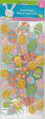 Easter Egg Treat Sacks & Ties 11.5 x5 x3 , 25 Bags/Pk, E25