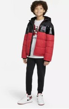 Nike Air Jordan Puffer Jacket Size Large Boys Jumpman Black Red 957954-R78 New.