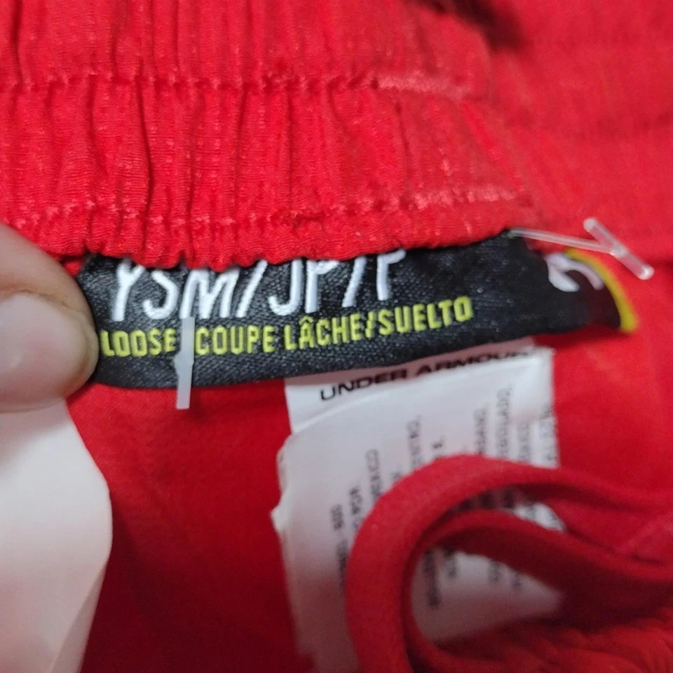 Pantalones tejidos Under Armour Big Boys rojos manga corta talla juvenil pequeños nuevos con etiquetas Foto 2 de 4