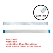 19Pin 0.5mm Pitch FFC FPC Flexible Flat Cable AWM VW-1 20624 80C 60V A B Type