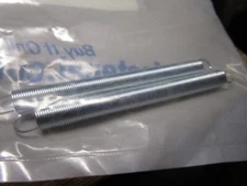 (2) 0.281"OD x 0.025"Wire 3-3/8"L Loop End #312 Steel Music Wire Ext Spring