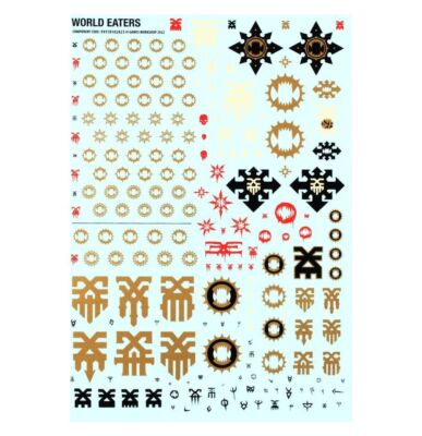 Warhammer 40k World Eaters - Abziehbilderbogen