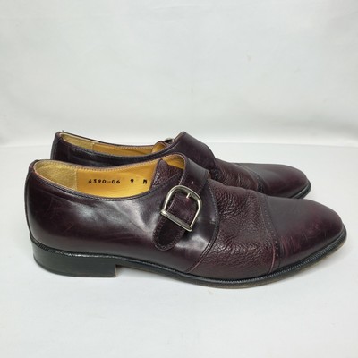 Vito Papolo Italy Cap Toe Monk Strap Burgundy Leather Loafer  display picture 1