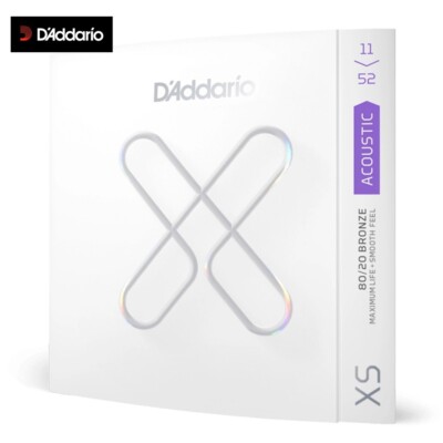 D'Addario XSABR1152 XS 80/20 Bronze Light Acoustic Guitar Strings 11-52
