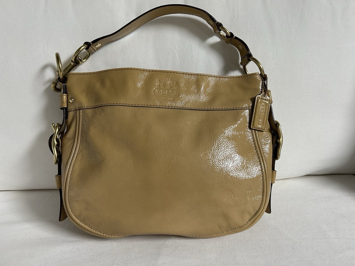 Coach Zoe Hobo Yellow Patent Leather Bag F12735 EUC | eBay