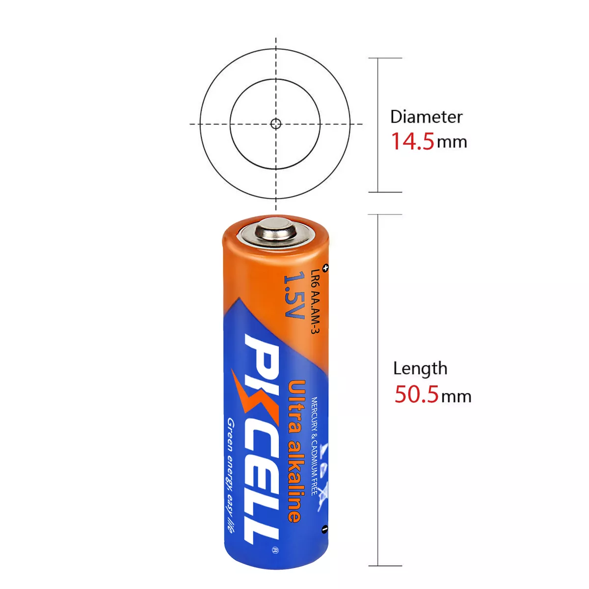 Double a battery size deals