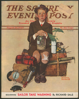 Saturday Evening Post August 24 1940 Norman Rockwell Cover ~