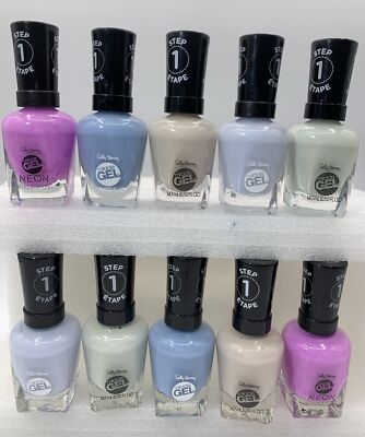 Variety Bundle of 10 Sally Hansen Nail Polish - Gel