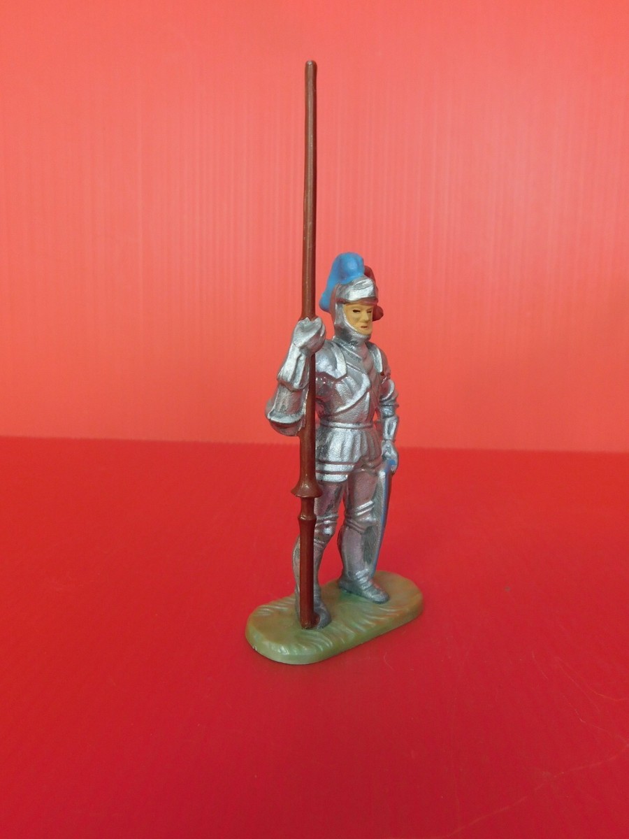 Figurine Elastolin – Chevalier à Cheval, Moyen Âge, 1:32, Allemagne, Très Bel état