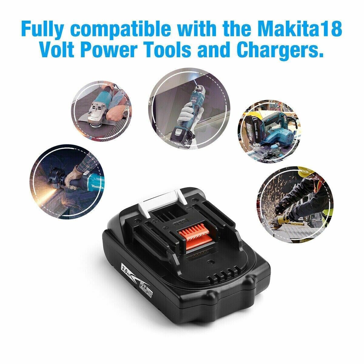 Makita18V3.0ahバッテリー 2X 3.0Ah For Makita BL1815 BL1820 BL1830 18V LXT Lithium-Ion