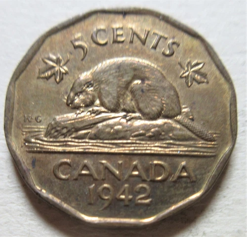 1942 Canada 5 Cents — photo from another recent sale