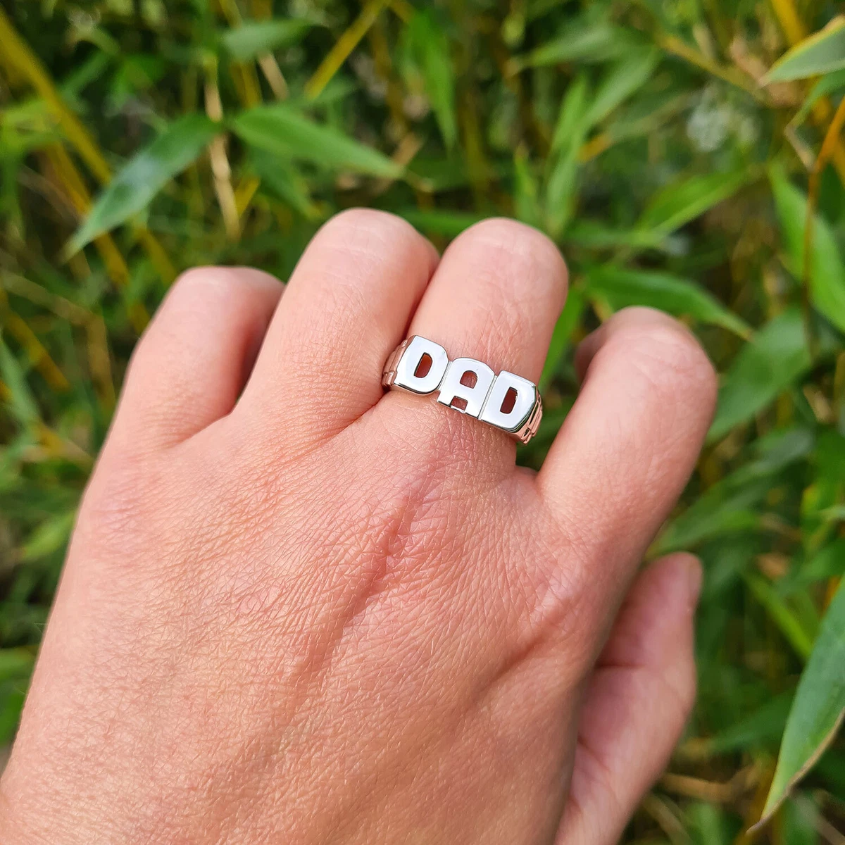 Dad cheap ring silver