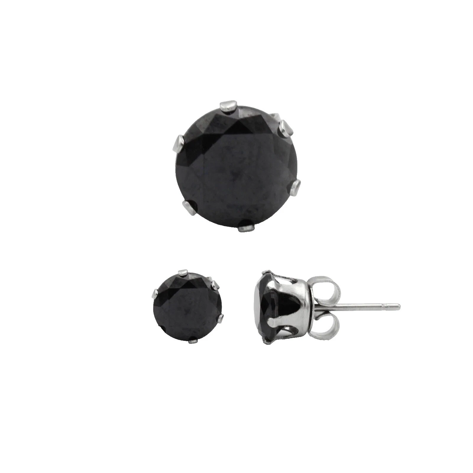 Black Stainless Steel Fashion Earrings