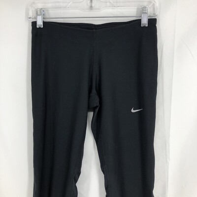 Nike Black Stay Warm Running Leggings Reflective Zip Ankle 717413