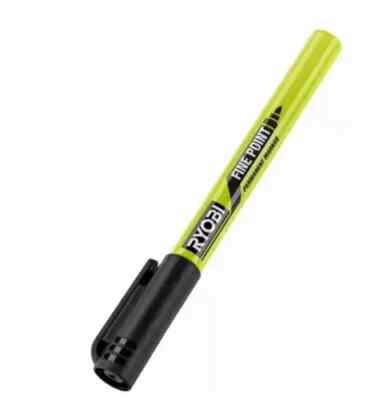 RYOBI Black Fine Point Permanent Workshop Marker