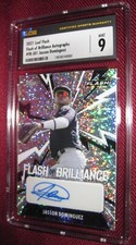2021 LEAF FLASH OF BRILLIANCE AUTOGRAPH #FB-JD1 JASSON DOMINGUEZ CSG 9 AUTO 10