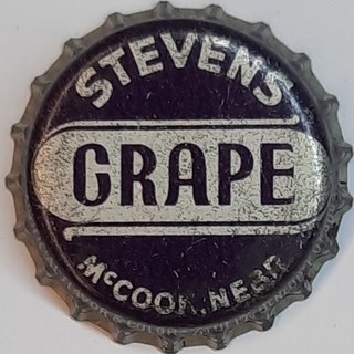 STEVENS GRAPE McCOOK NEBR. SODA USED CORK LINED Bottle CAPS Crowns