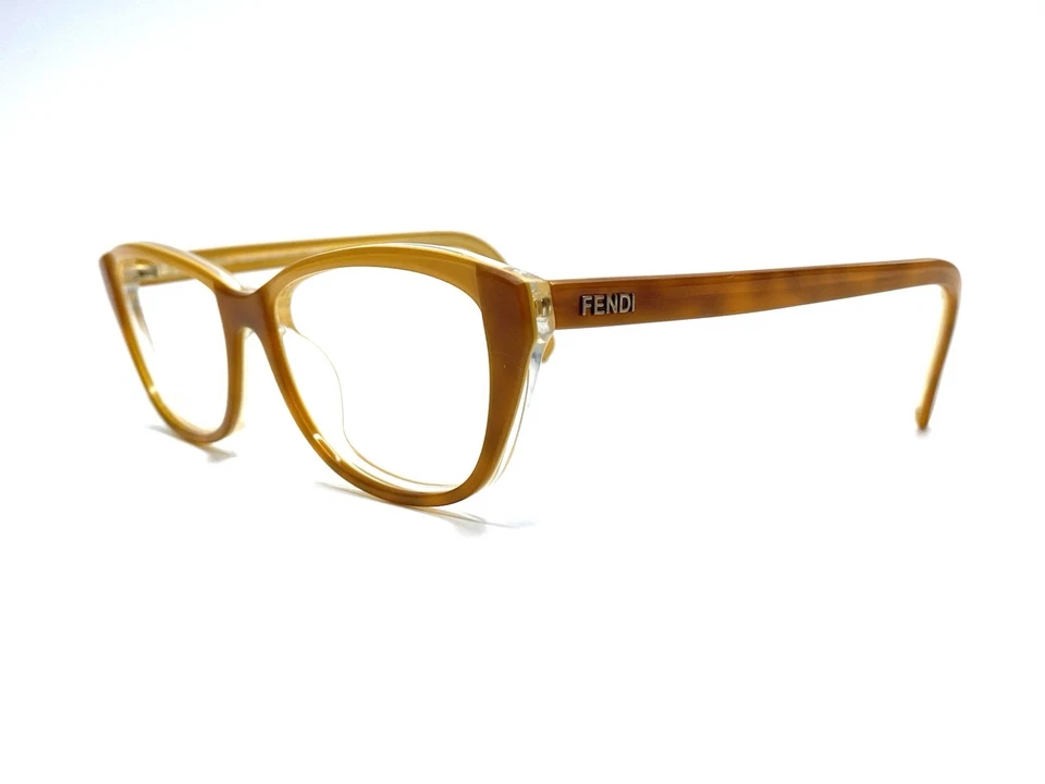 Fendi Orange Clear Cat Eye Glasses Italy F1002 249 52 15 135 - Image 2 of 4