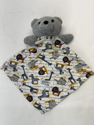 Sleep On It Lovey Gray Bear Zebra Giraffe Lion Elephant Animals Baby Boys Girls
