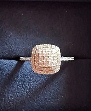 9ct White Gold Diamond Halo Ring