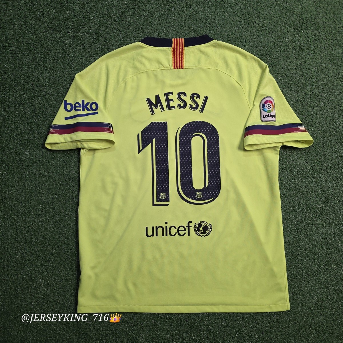 NIKE FC Barcelona Lionel Messi#10 2018/2019 Away Soccer Jersey