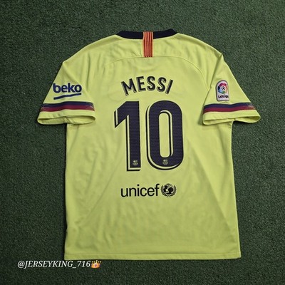 NIKE FC Barcelona Lionel Messi#10 2018/2019 Away Soccer Jersey