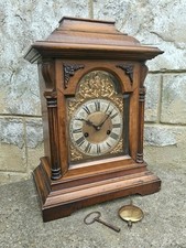 Antique Victorian Architectural 14 Days Mechanical Mantel Clock,Working,Large