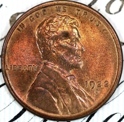 Uncirculated 1922 Year Lincoln Wheat US Small Cents (1909-1958