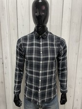 Men's Tommy Hilfiger Denim Check Cotton Long Sleeve Casual Shirt Size S