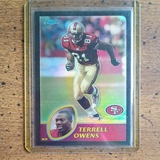 2003 Topps Chrome Black Refractor 100/599 Terrell Owens #97 HOF 06qf,mint