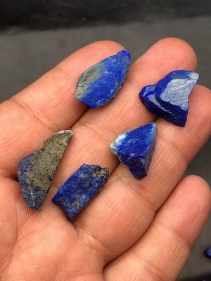 Natural Blue Lapis Lazuli Raw Chakra Mine Stone 4 Pcs 16g  M493..1