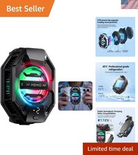 Phone Cooler for Gaming, 27W iPhone Cooling Fan with RGB LED Semiconductor Heats