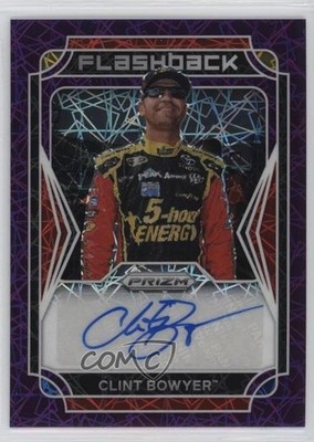 2022 Panini Prizm Flashback Purple Velocity 24/35 Clint Bowyer #FA-CB Auto 0f5t