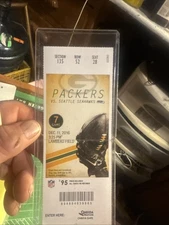 Packers Versus Seattle Seahawks Gate Ticket