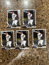 2018 Bowman Draft Chrome #BDC-11 BRICE TURANG RC 1st 5 Card Lot Brewers Lot B