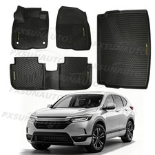 4PCS Black TPE Floor Mats for Honda CR-V 2023-2026 All-Weather Custom