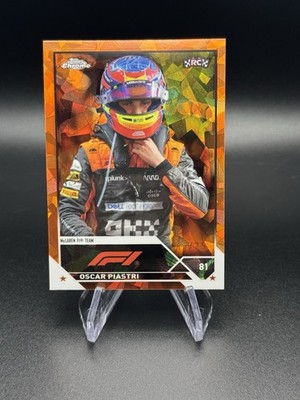 2023 Topps Chrome Sapphire Formula 1 F1 Oscar Piastri #41 RC Orange /25 SP