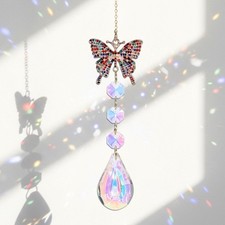 Butterfly Suncatcher, Stained Glass Suncatcher, Butterfly Crystal Sun Catcher...