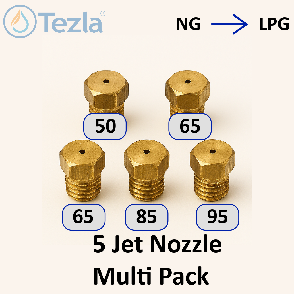 Set of 5 LPG Jets Injectors Cooker Hob Nozzles Conversion To LPG Propane Butane
