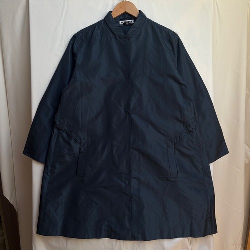 Jil Sander Blue Poly Pocketed Coat (36) (raf simons)