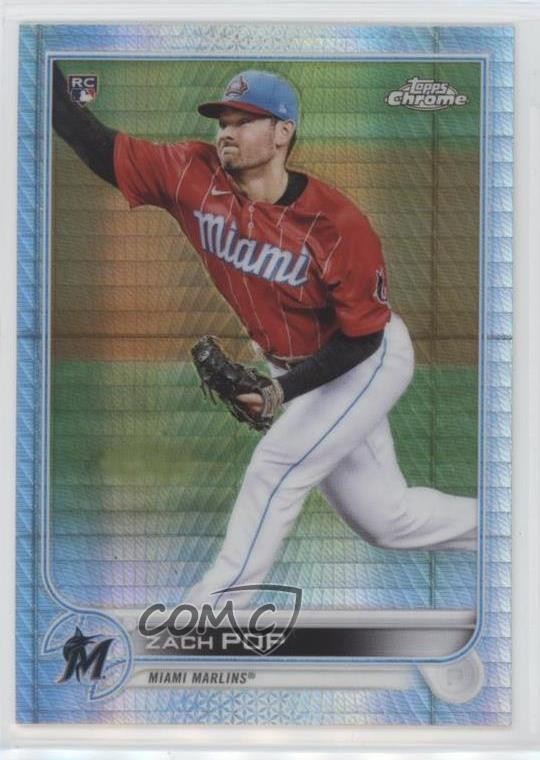 2022 Topps Chrome Prism Refractor Zach Pop #41 0q1p