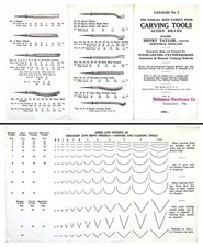 Orig. 6 Page Fanfold Catalog of Henry Taylor Acorn Carving Tools - mjdtoolparts