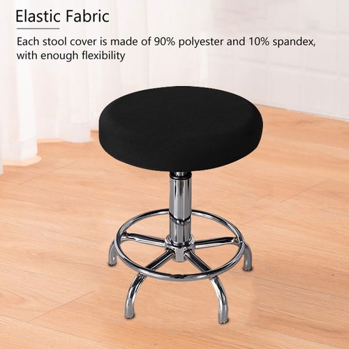 4 Pack Round Bar Stool Covers - Super Soft and Washable Elastic Stool1237 - Picture 6 of 8