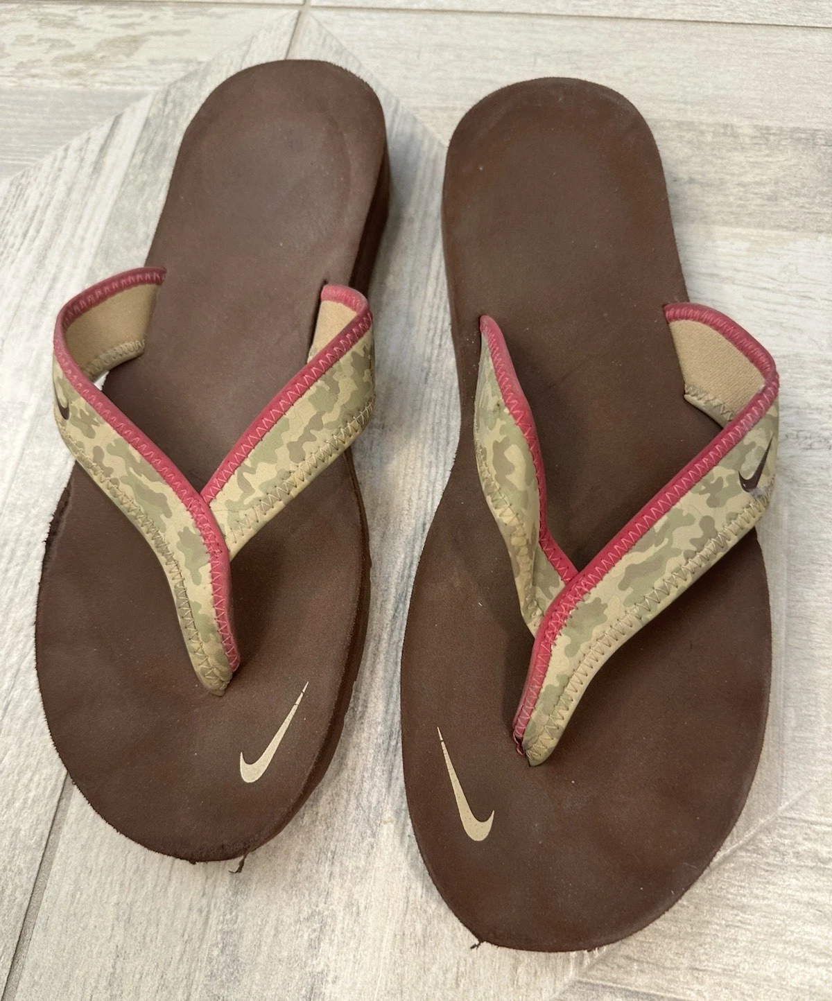 NIKE CELSO sandali infradito donna marrone mimetico rosa 314870 221 taglia 9