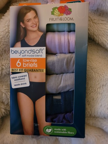 Fruit Of The Loom Womens 360 Modal Low-Rise Brief Panty 9/2X NEW