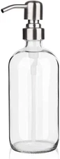 ARKTEK Glass Soap Dispenser - Clear Dish Soap Dispenser for Kitchen, Refillable