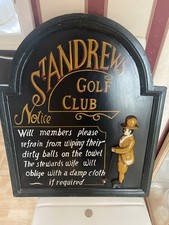 HUMOROUS WOODEN SIGNBOARD FOR GOLFERS WITH DIRTY BALLS