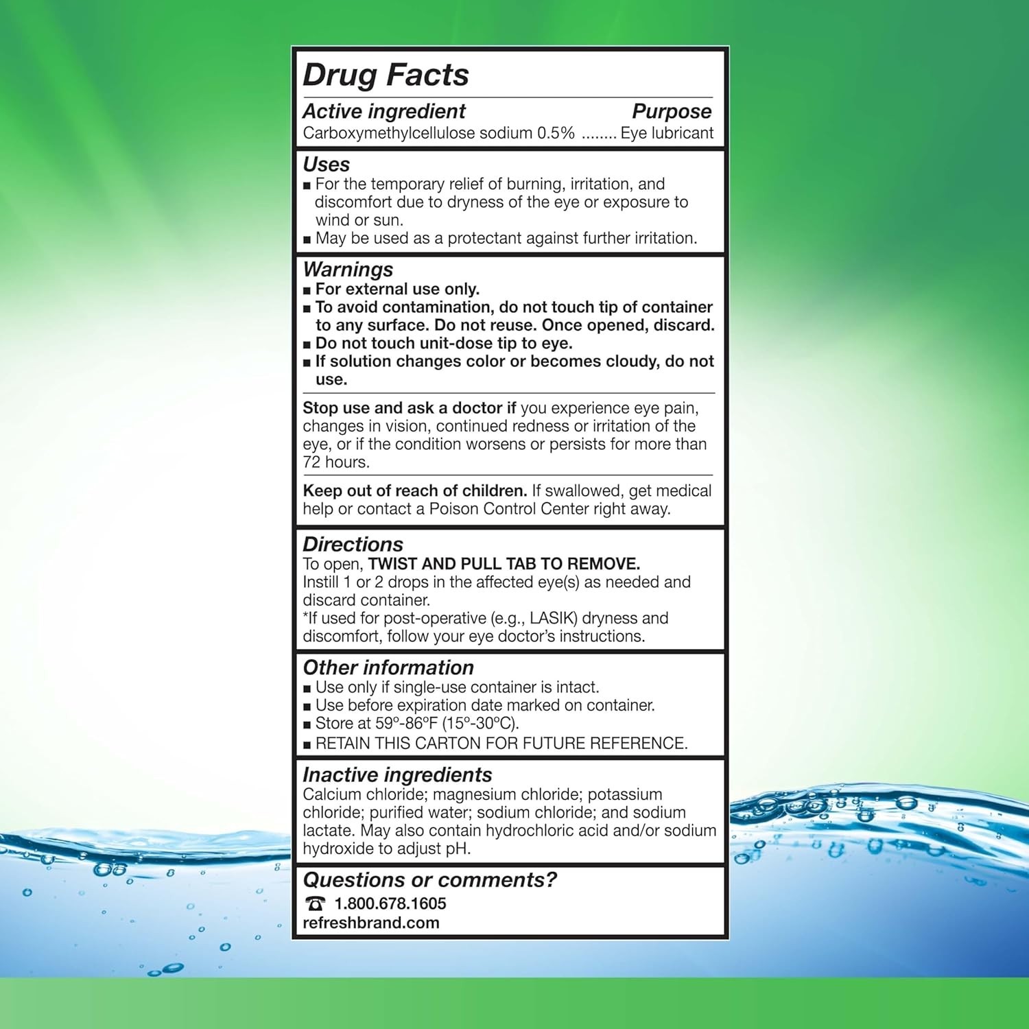 Refresh Plus Lubricant Eye Drops, Preservative-Free exp 1/26