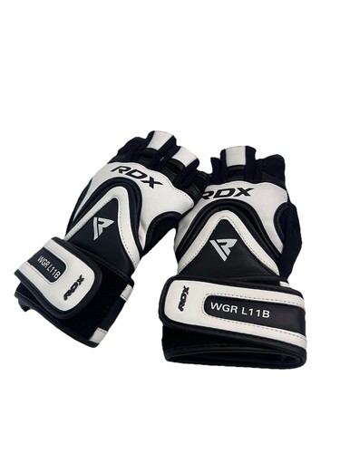 RDX MMA Open-Finger Grappling Gloves Black/White Size L WGR L11B