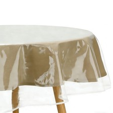 Clear Table Cover Protector Plastic Tablecloth Oval 60 X 90 Inch PVC Vinyl